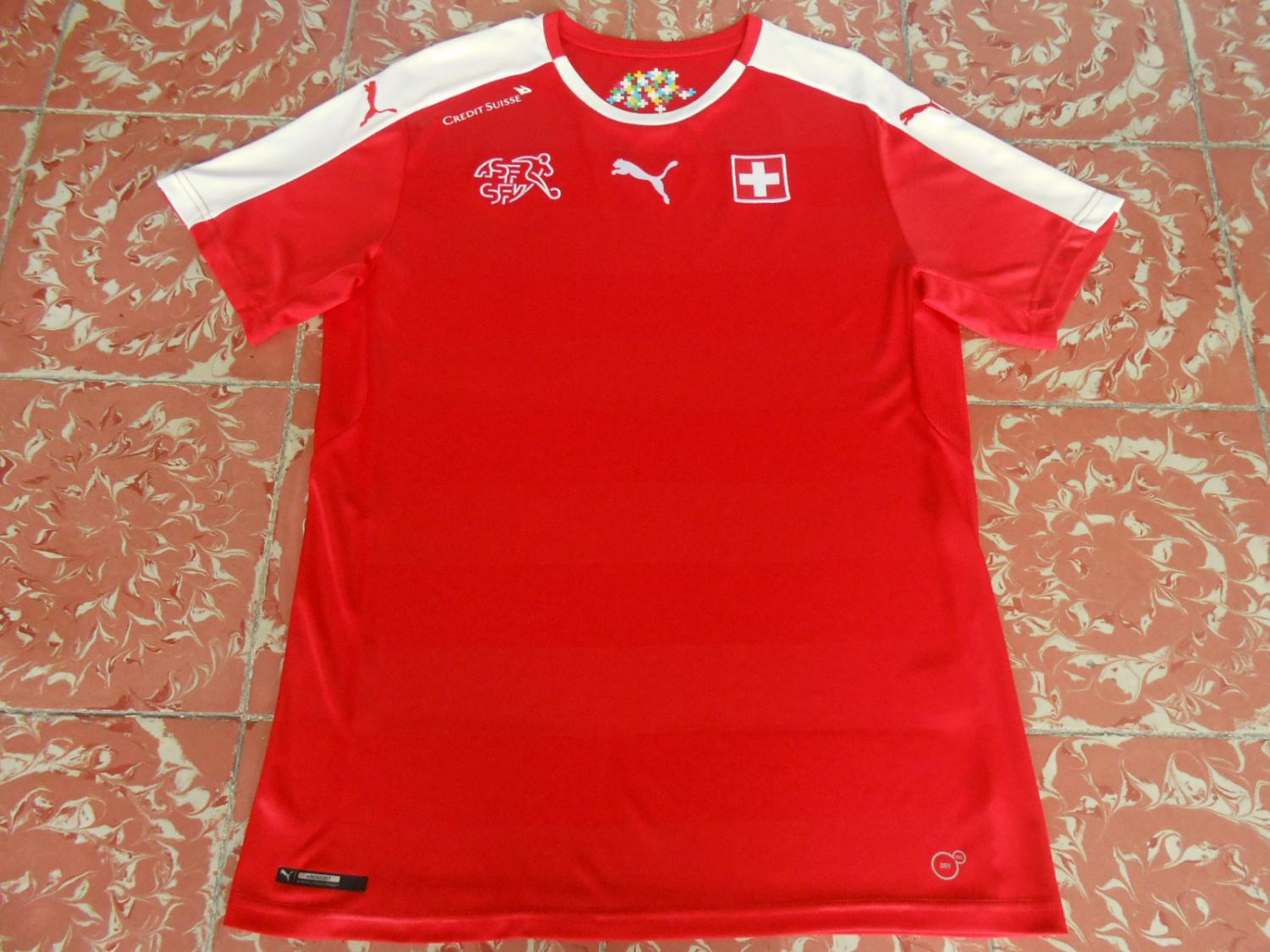 maillot de suisse domicile 2016-2018 rétro