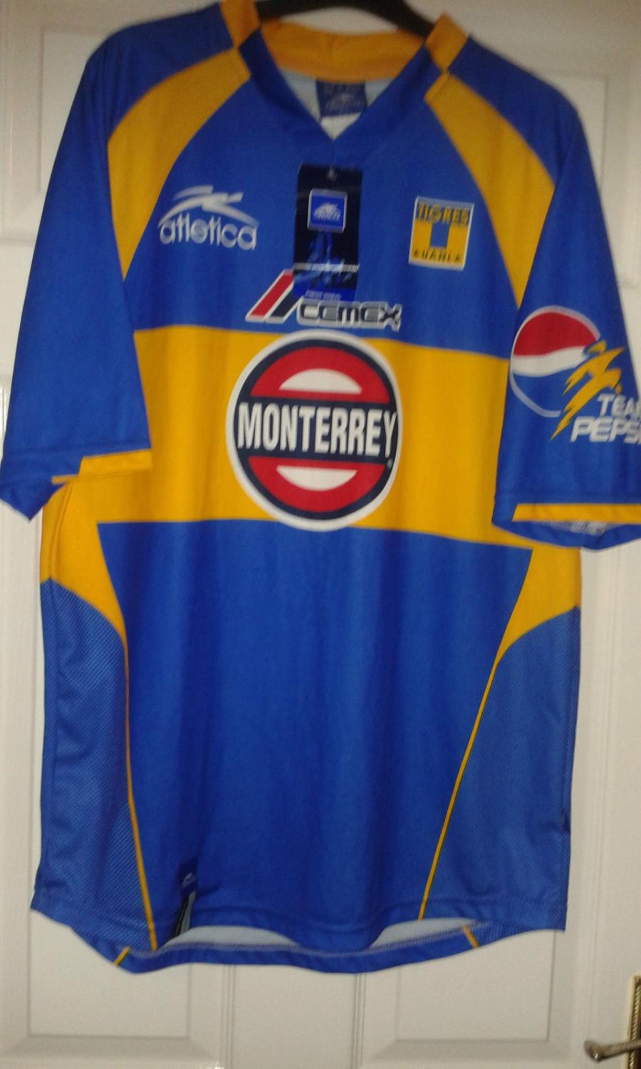 maillot de tigres uanl exterieur 2001-2002 rétro