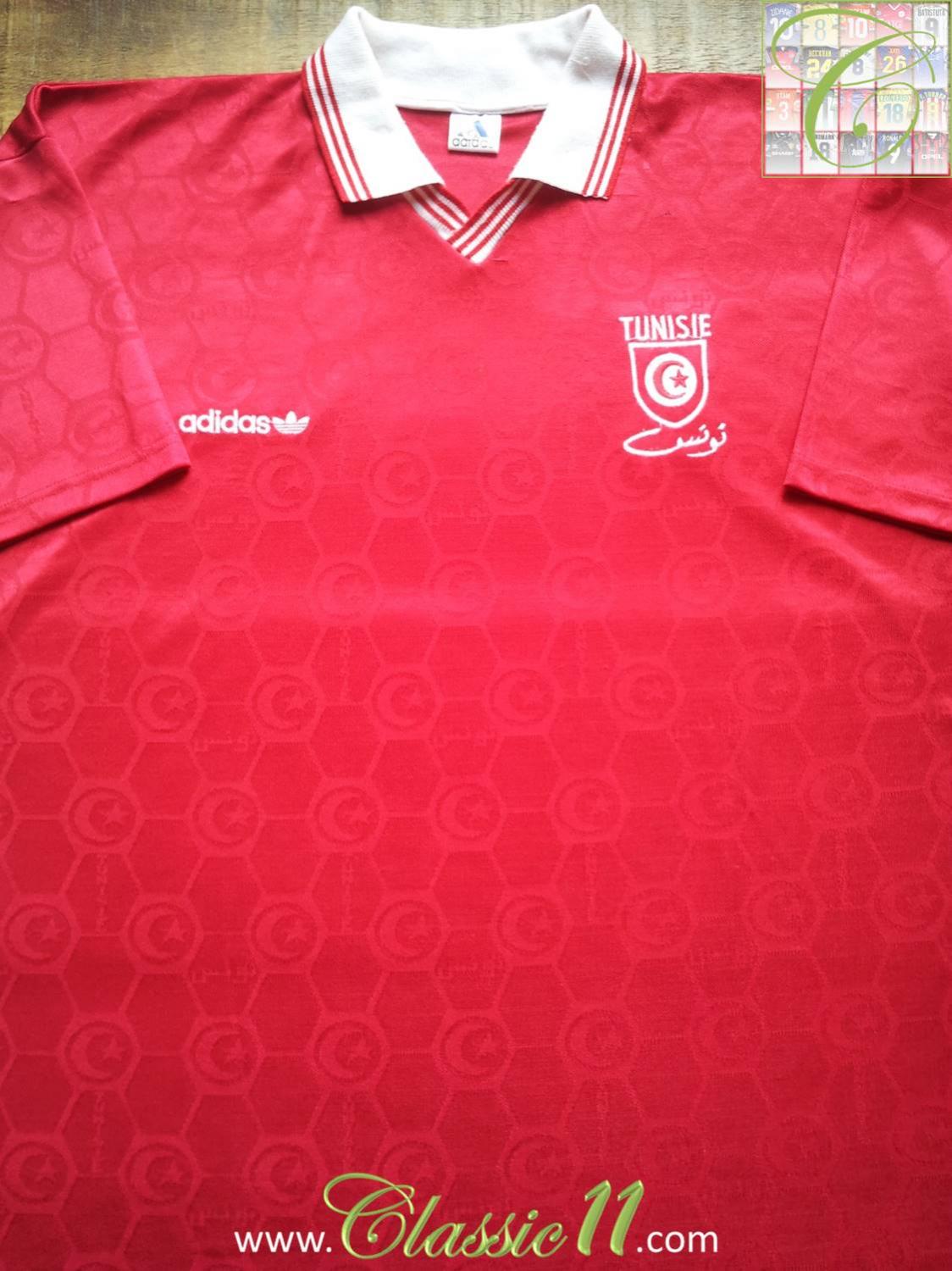 maillot de tunisie exterieur 1992-1994 rétro
