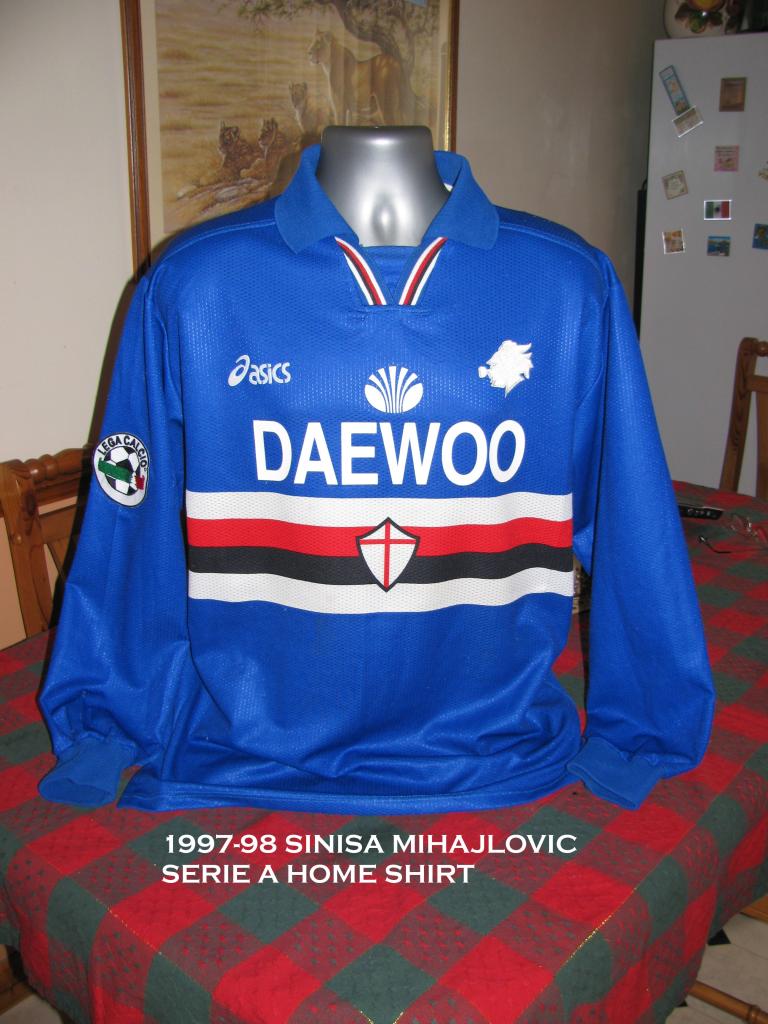 maillot de uc sampdoria domicile 1997-1998 rétro