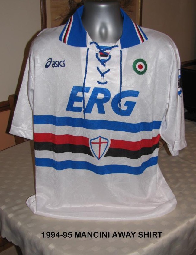 maillot de uc sampdoria exterieur 1994-1995 rétro