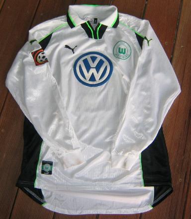 maillot de vfl wolfsbourg exterieur 1999-2000 rétro