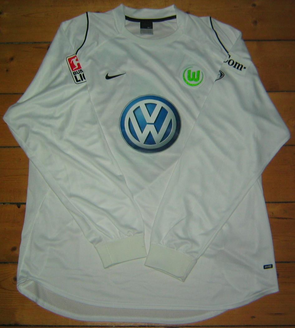 maillot de vfl wolfsbourg exterieur 2006-2007 rétro