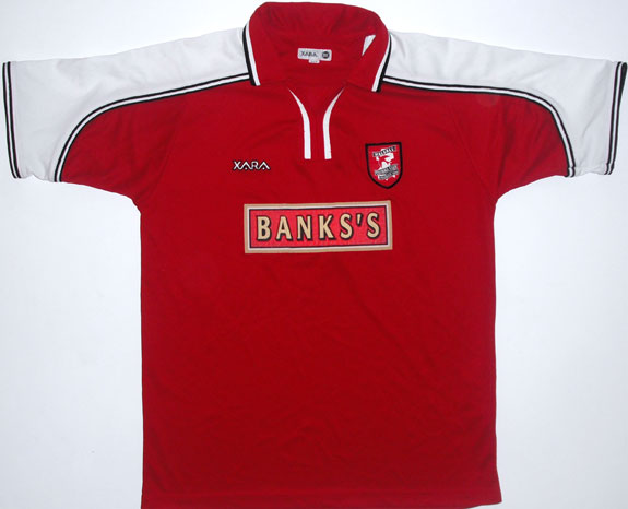 maillot de walsall domicile 2002-2003 rétro