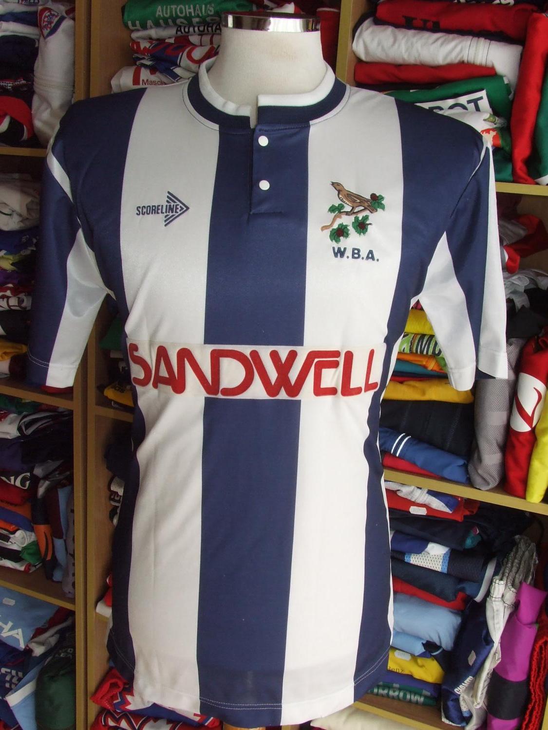 maillot de west brom domicile 1990-1991 rétro