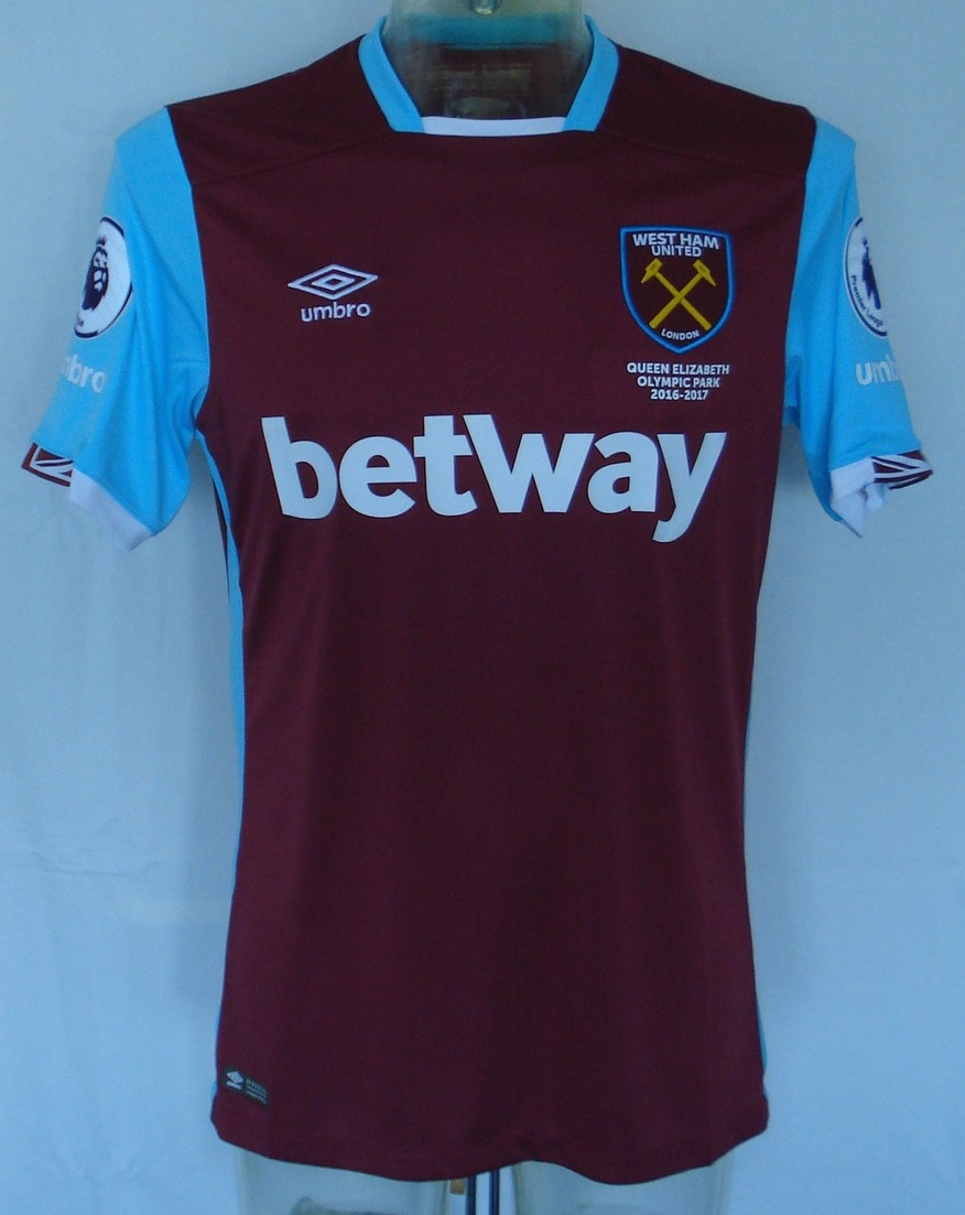 maillot de west ham united domicile 2016-2017 rétro