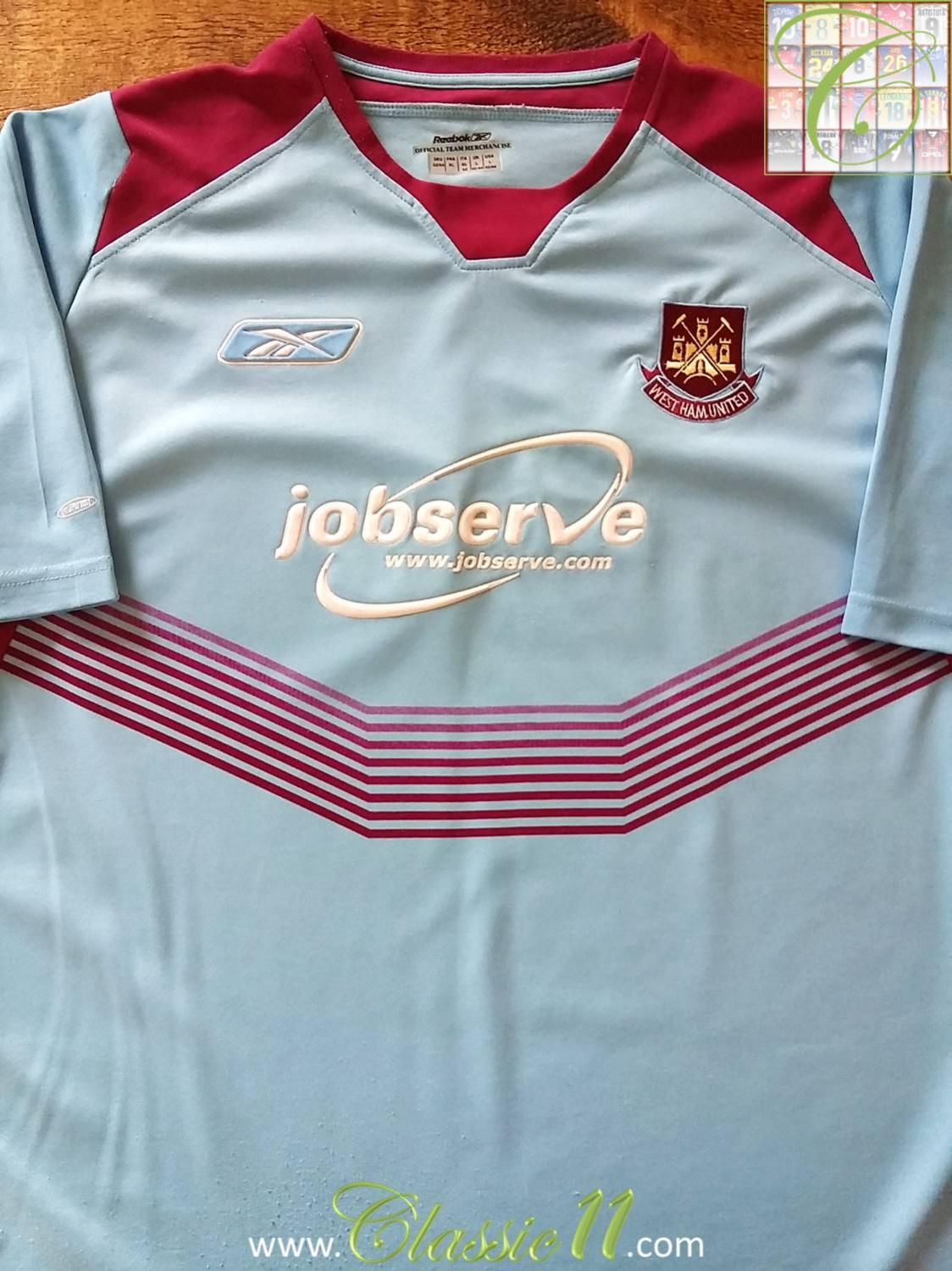 maillot de west ham united exterieur 2004-2006 rétro