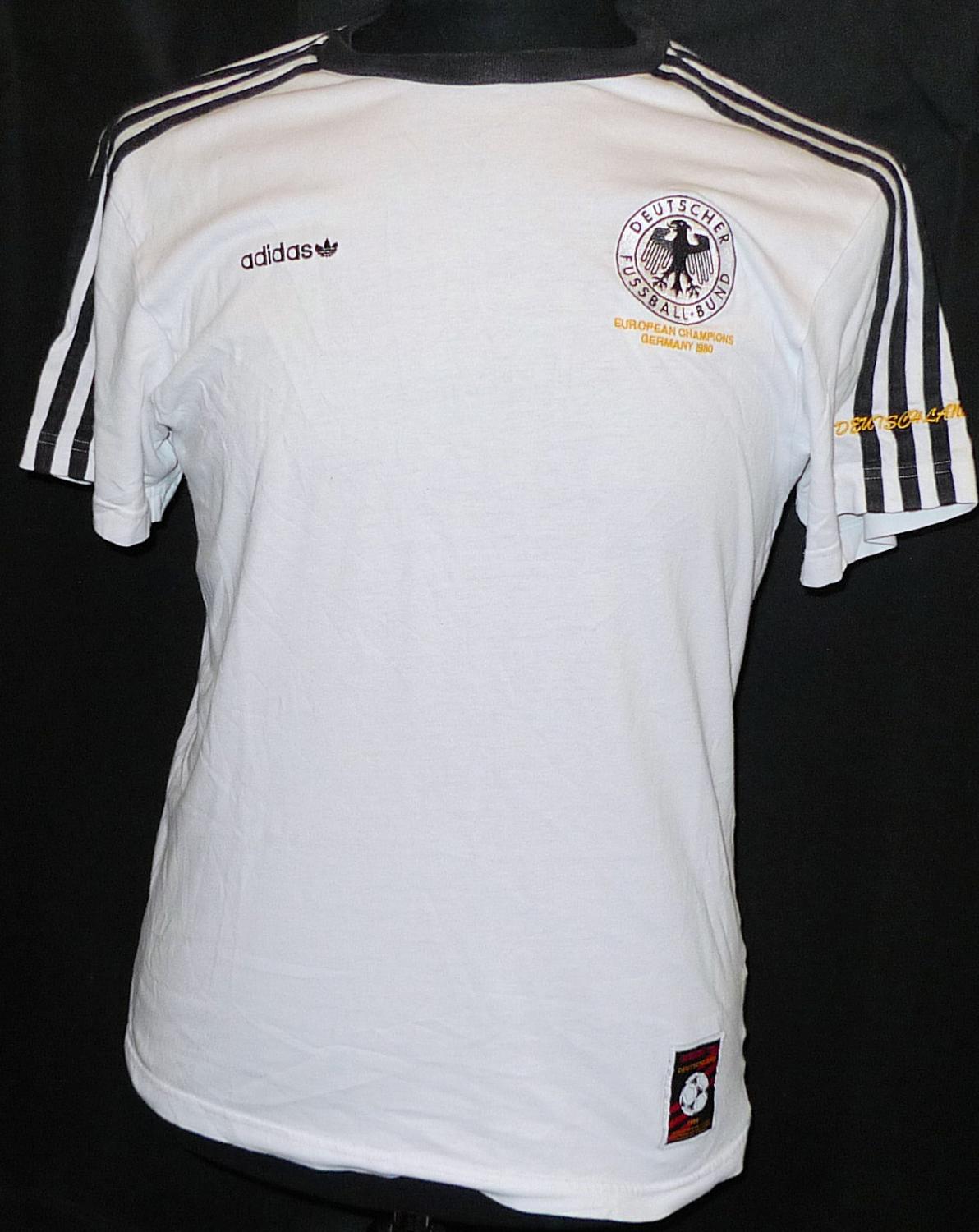 maillot équipe de allemagne réplique 1980 rétro