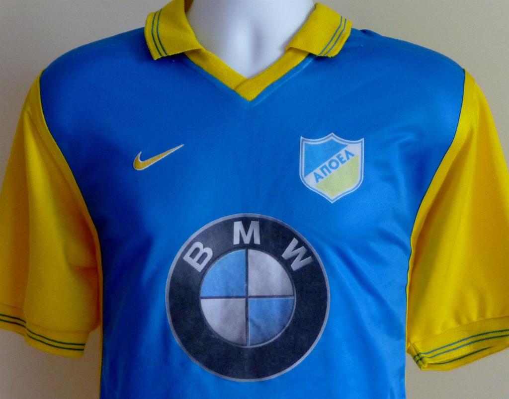 maillot équipe de apoel nicosie exterieur 1997-1999 rétro