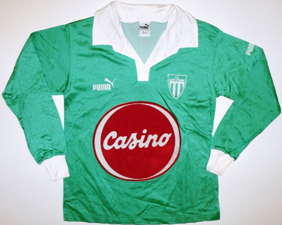 maillot équipe de as saint-étienne domicile 1987-1988 rétro