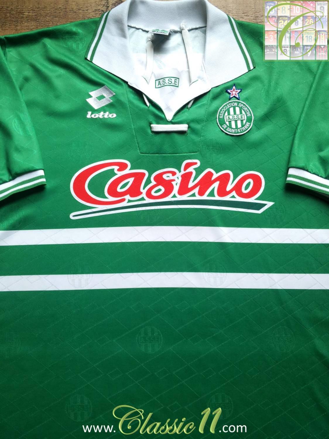 maillot équipe de as saint-étienne domicile 1994-1995 rétro