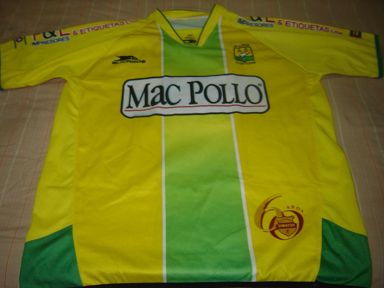 maillot équipe de atlético bucaramanga particulier 2008 rétro