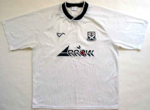 maillot équipe de ayr united domicile 1991-1992 rétro
