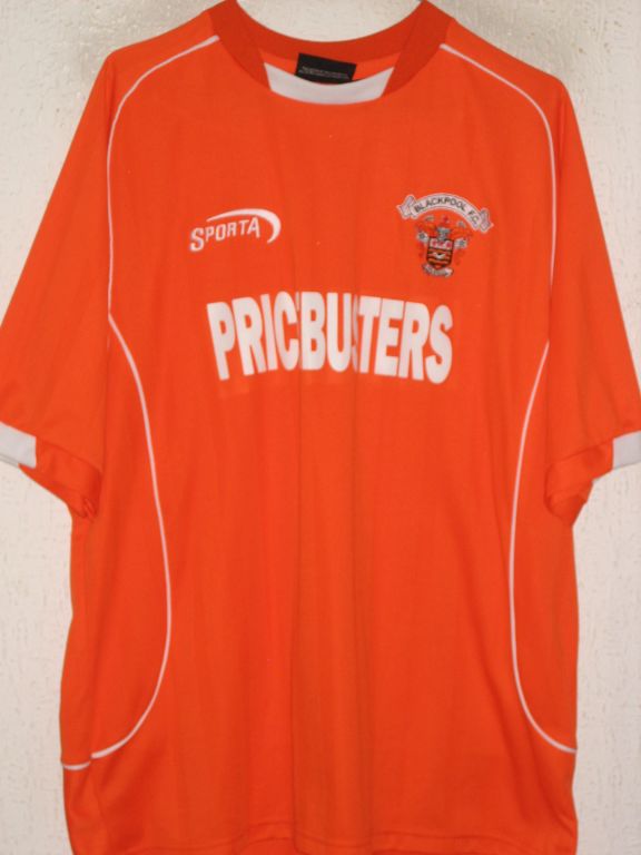 maillot équipe de blackpool fc domicile 2004-2005 rétro