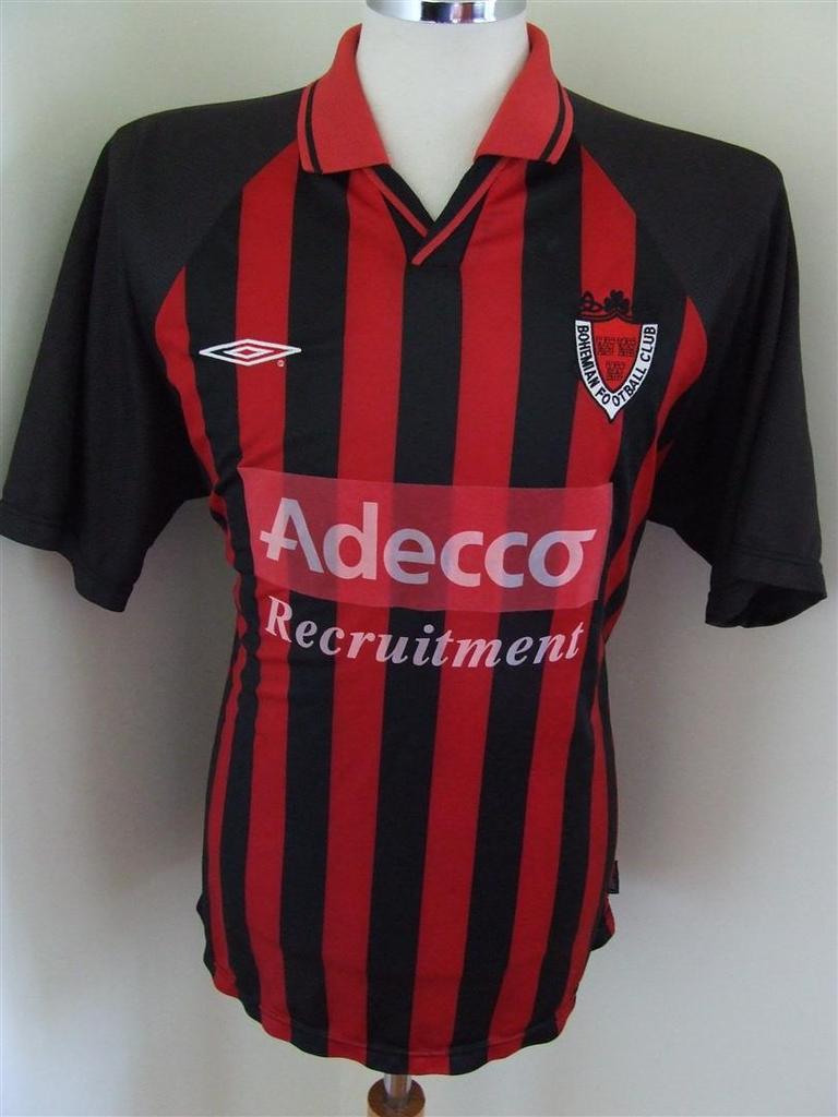 maillot équipe de bohemian fc domicile 2001-2002 pas cher