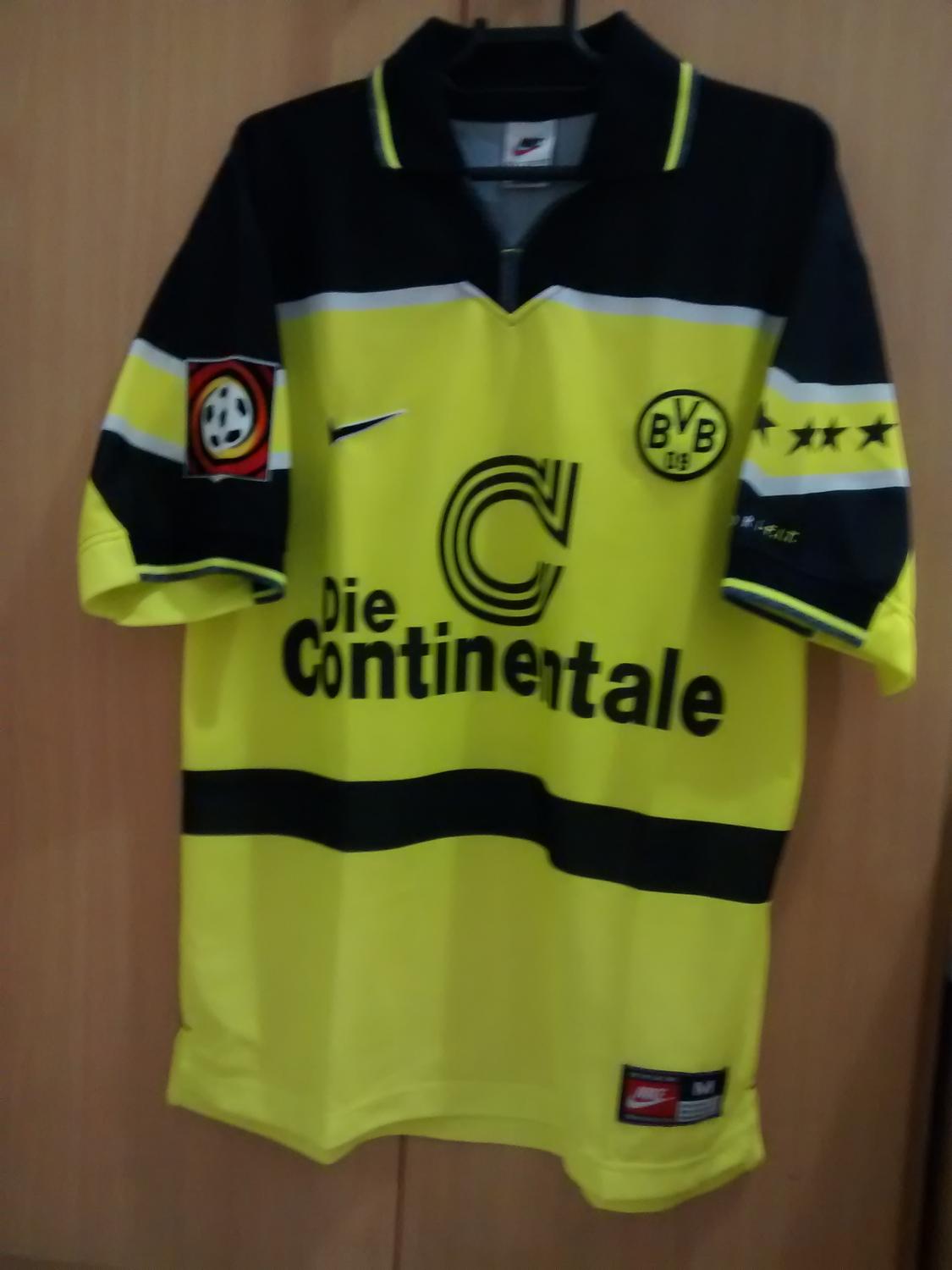 maillot équipe de borussia dortmund réplique 1997-1998 rétro