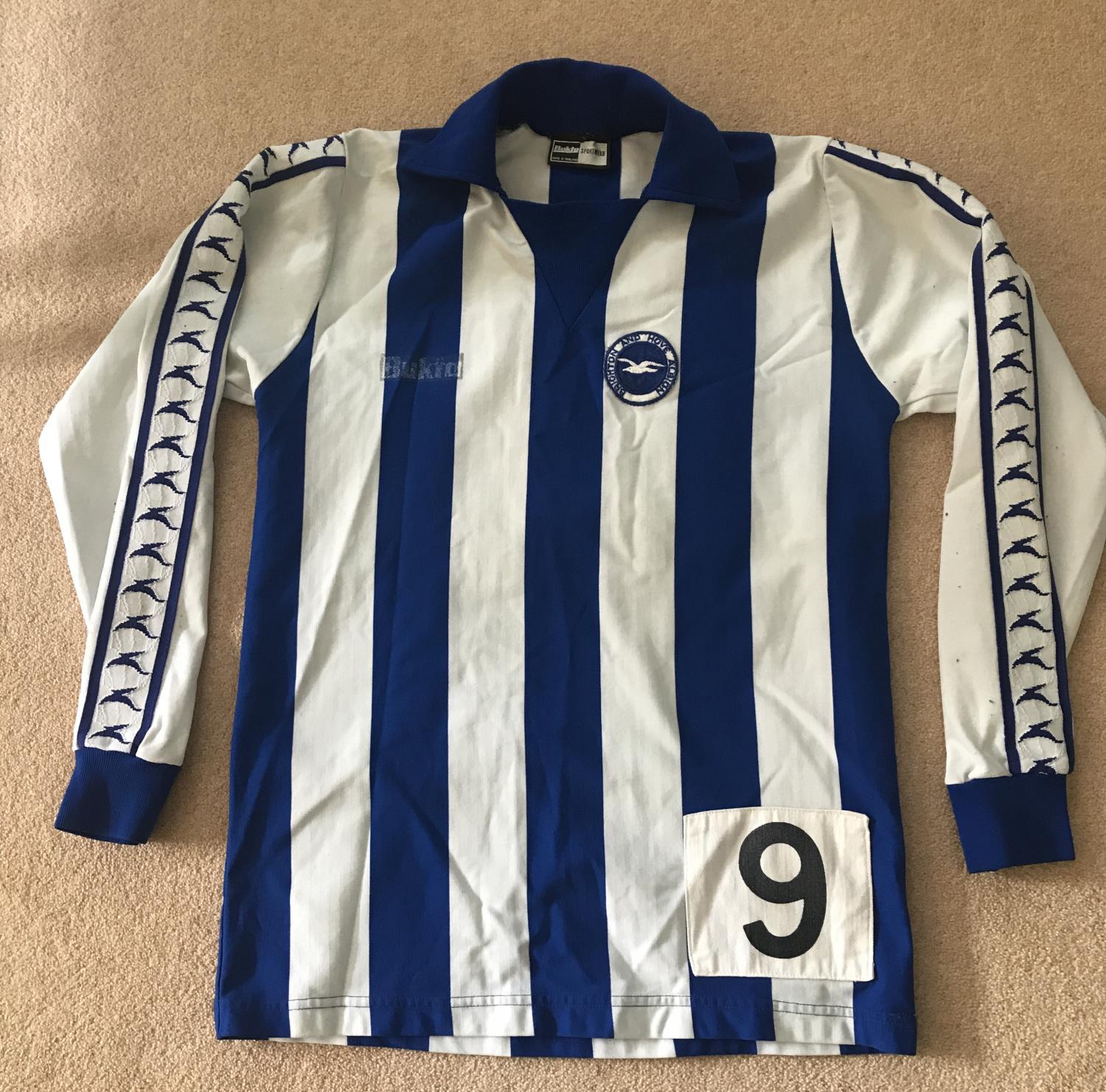 maillot équipe de brighton and hove albion domicile 1977-1978 rétro