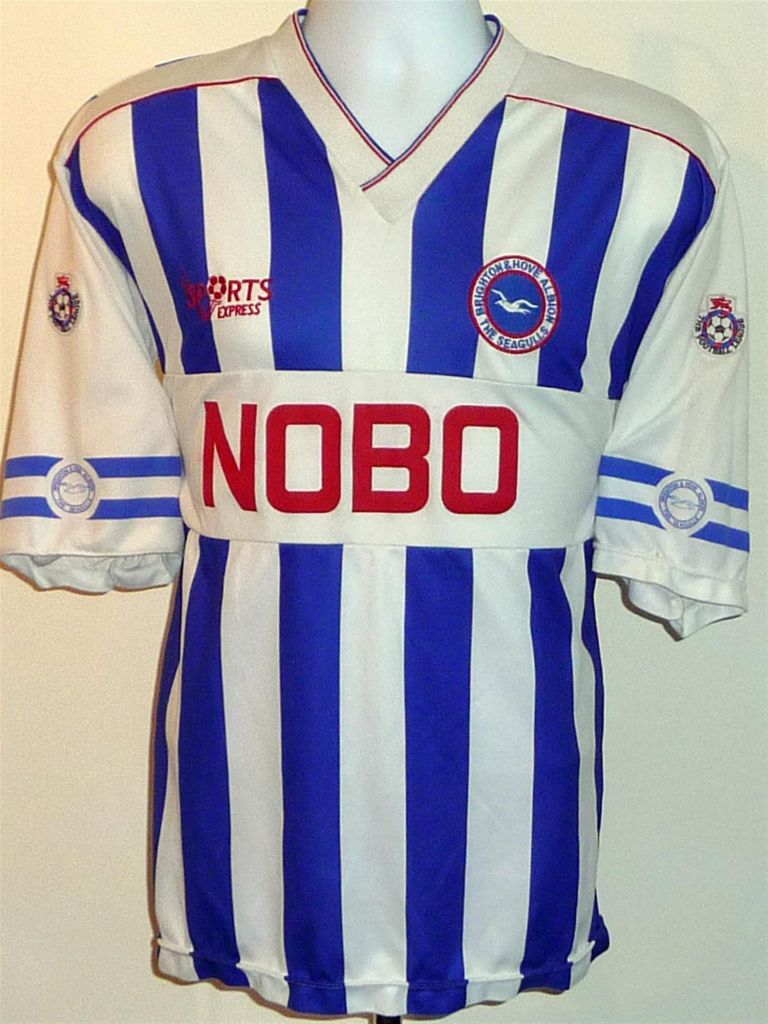 maillot équipe de brighton and hove albion domicile 1989-1991 pas cher