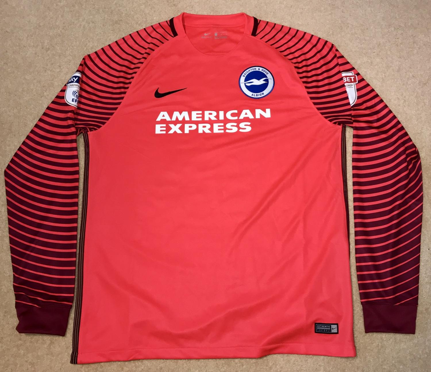 maillot équipe de brighton and hove albion gardien 2016-2017 pas cher
