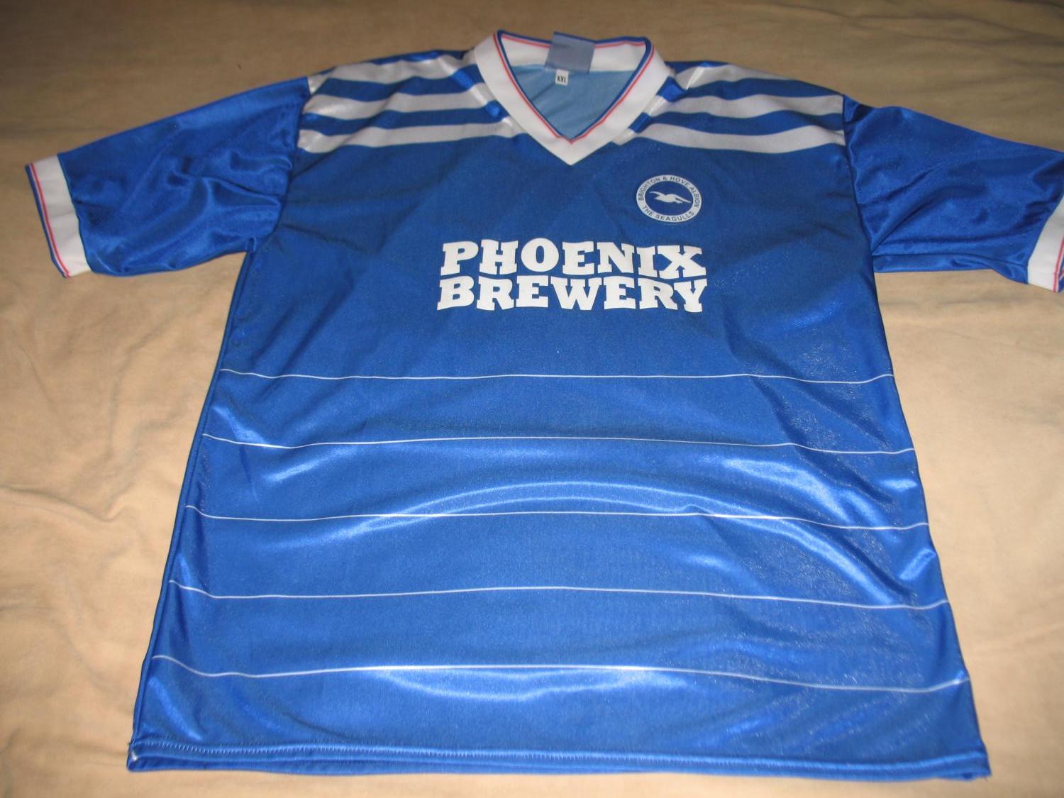 maillot équipe de brighton and hove albion réplique 1985-1986 pas cher