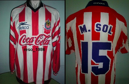 maillot équipe de cd guadalajara domicile 1998 rétro