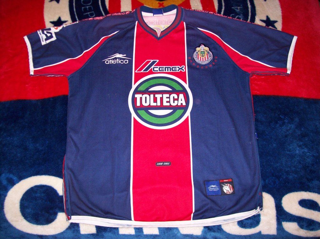 maillot équipe de cd guadalajara third 2000-2001 rétro