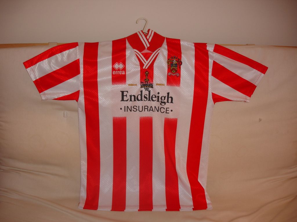 maillot équipe de cheltenham town fc domicile 1997-1999 rétro