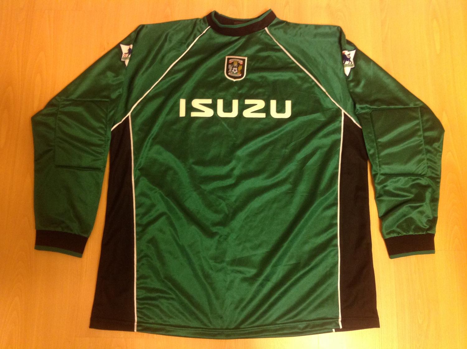 maillot équipe de coventry city fc gardien 2000-2001 rétro