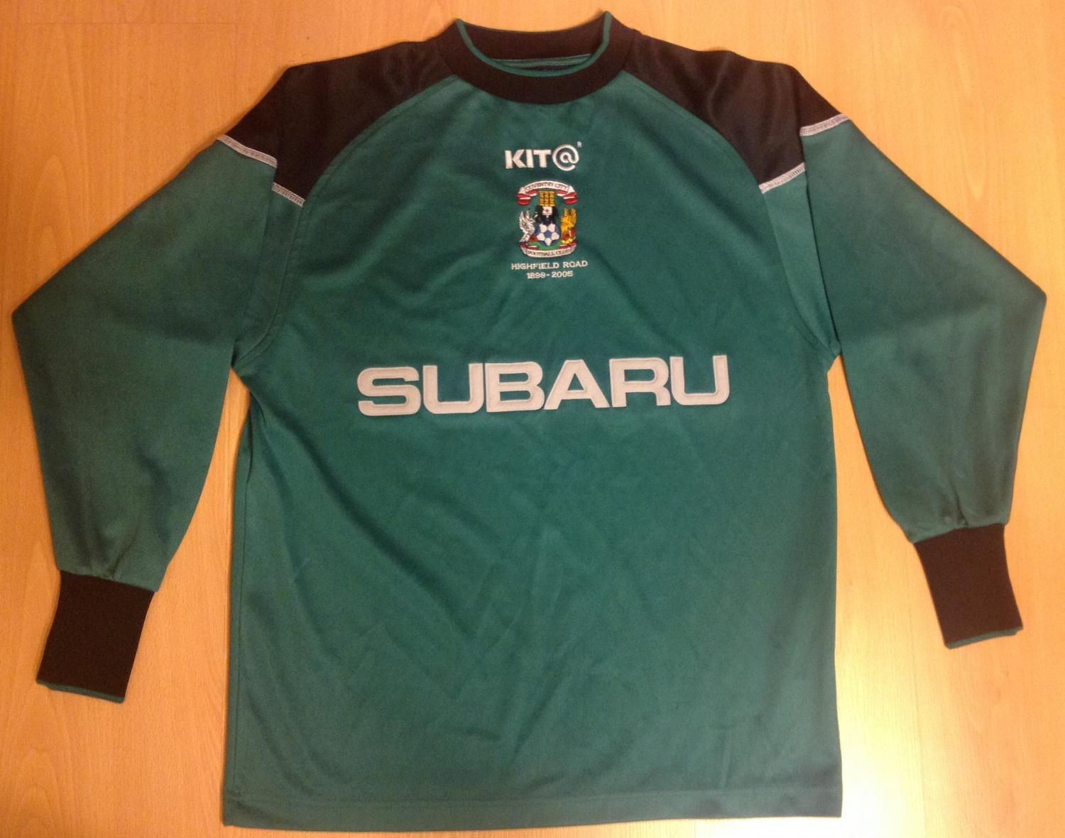 maillot équipe de coventry city fc gardien 2004-2005 rétro