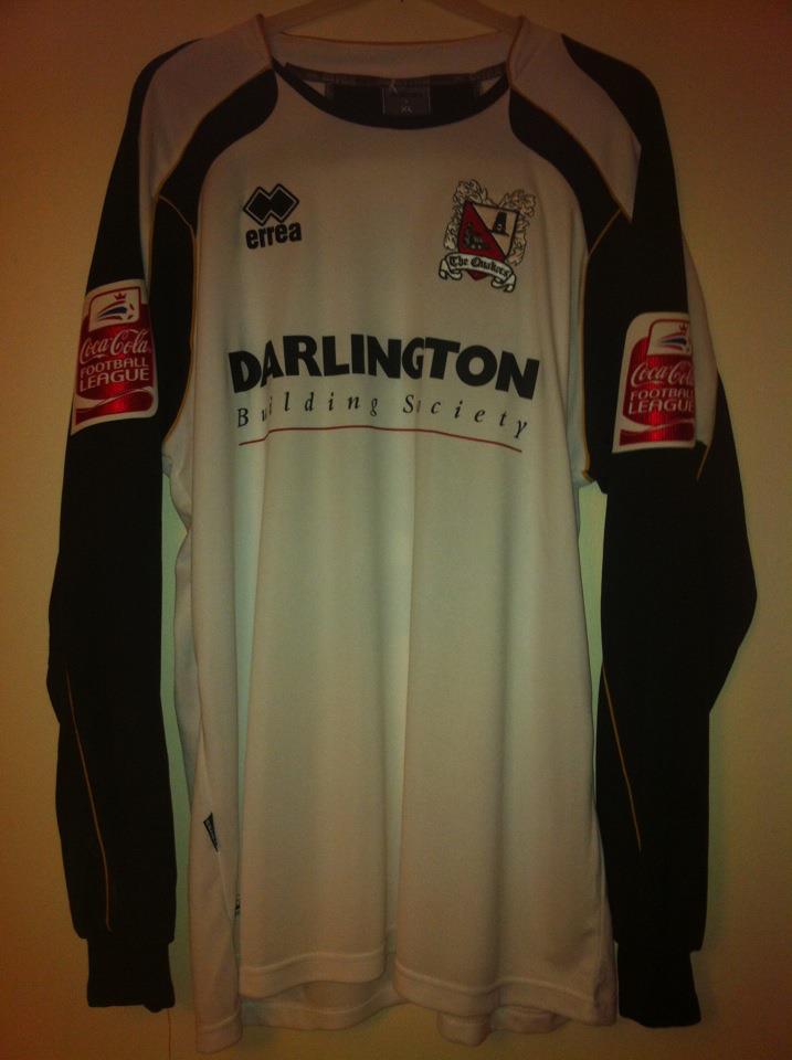 maillot équipe de darlington fc domicile 2009-2010 rétro