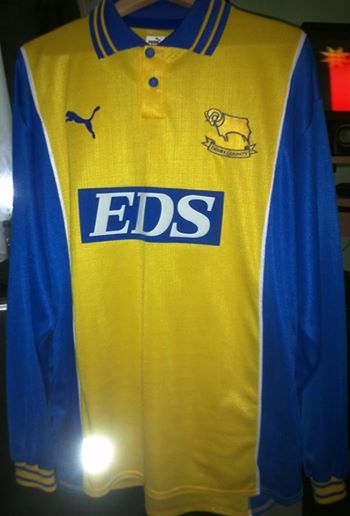 maillot équipe de derby county fc exterieur 1999-2001 rétro