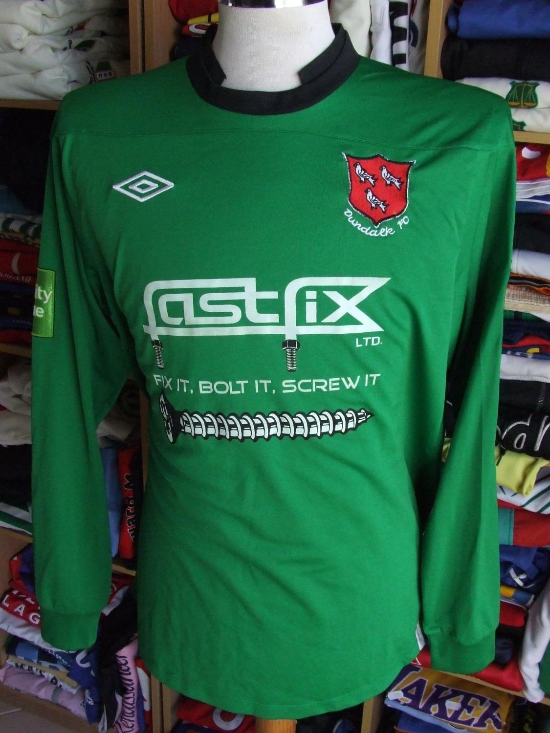 maillot équipe de dundalk fc gardien 2010-2012 rétro