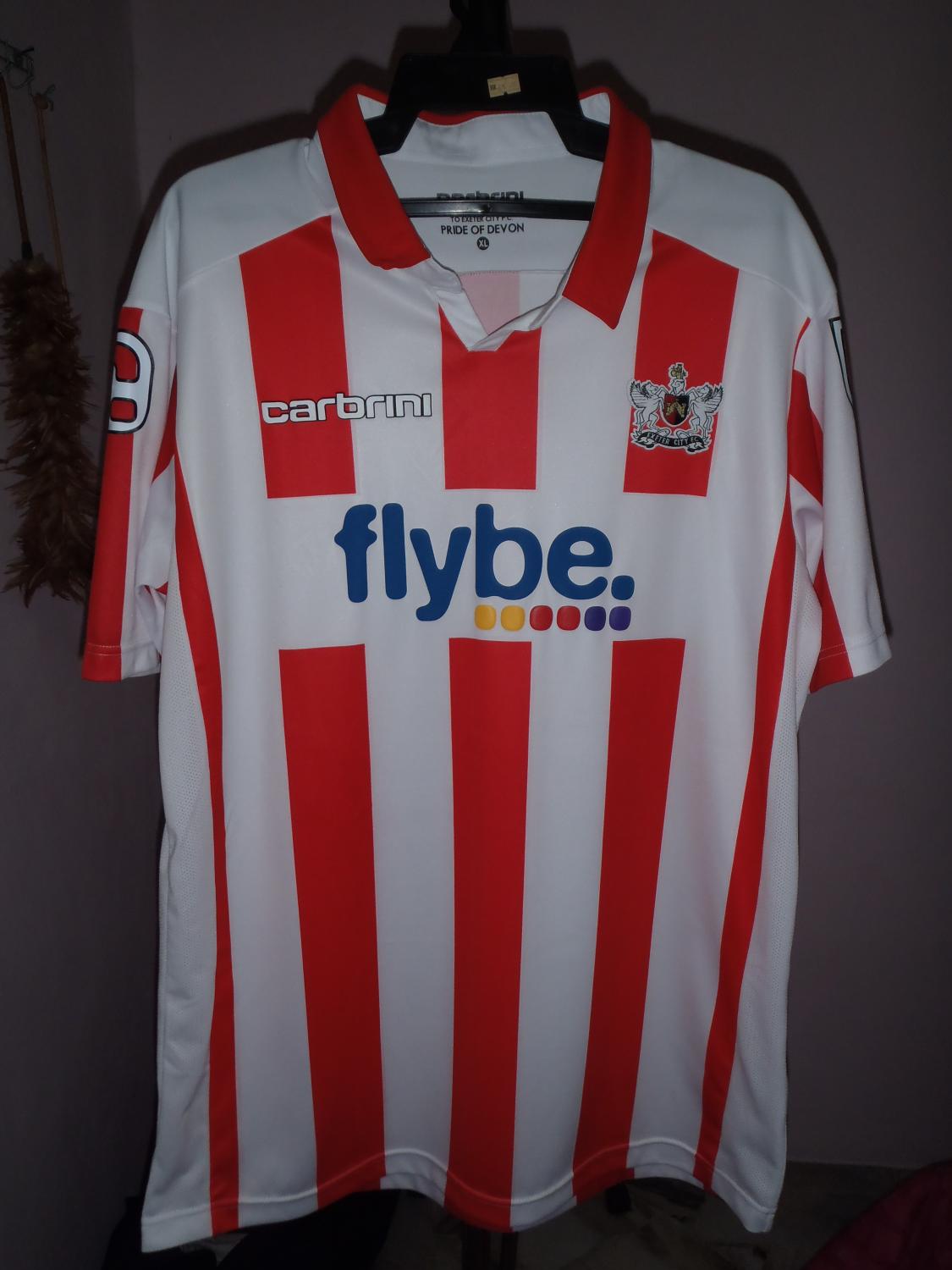 maillot équipe de exeter city domicile 2011-2012 rétro