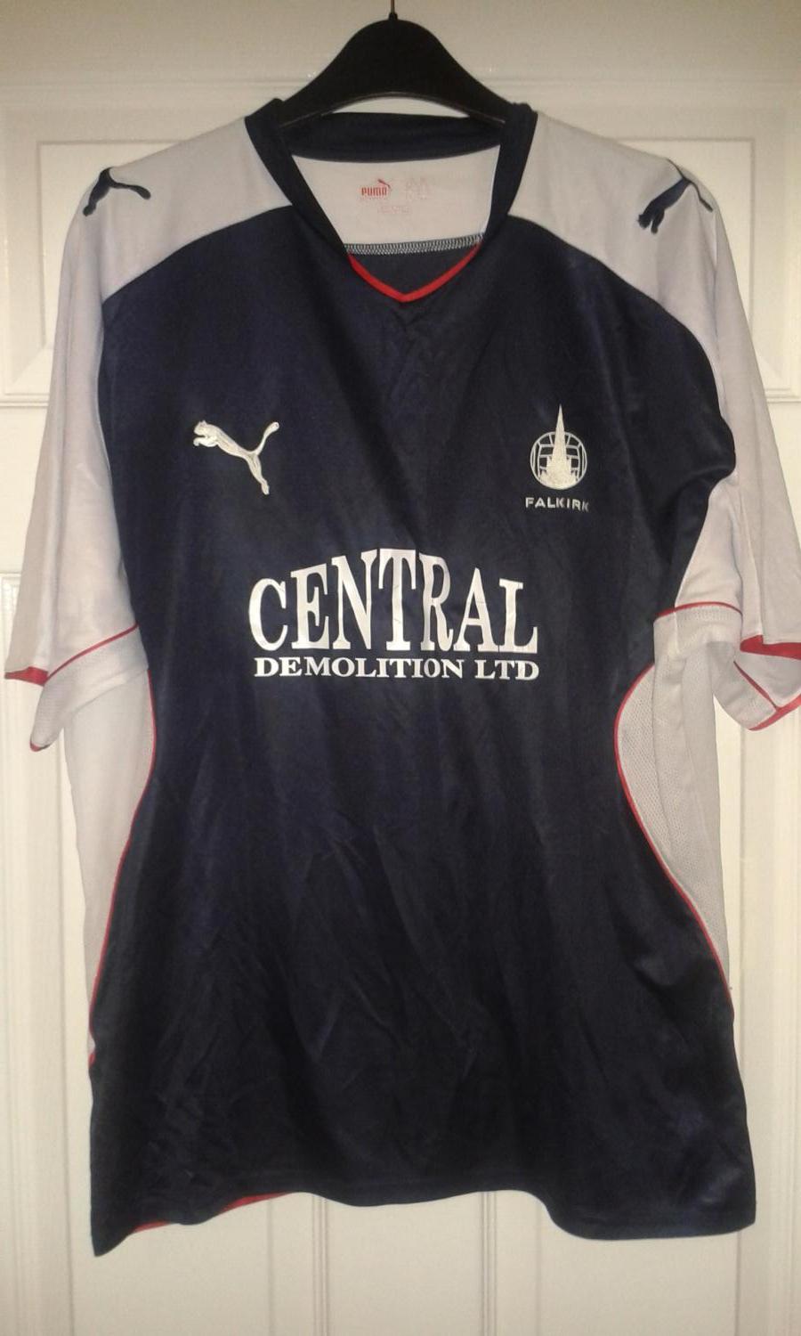 maillot équipe de falkirk fc domicile 2009-2010 rétro