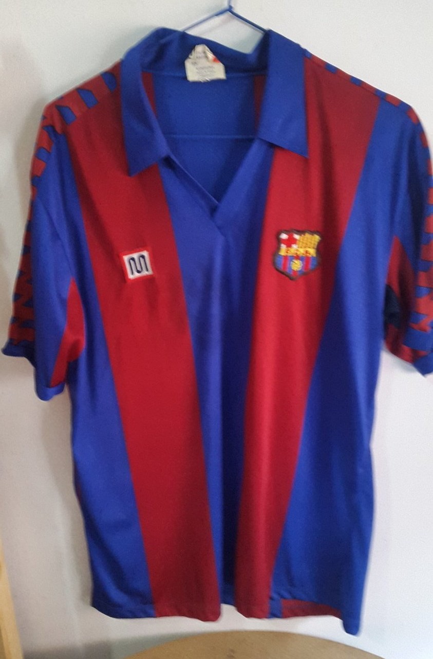 maillot équipe de fc barcelone domicile 1984-1989 pas cher