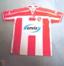 maillot équipe de fc energie cottbus domicile 2001-2002 rétro