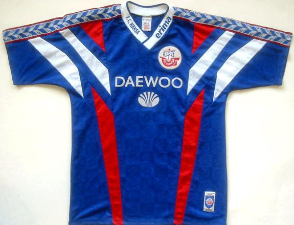 maillot équipe de fc hansa rostock domicile 1996-1997 pas cher