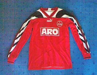 maillot équipe de fc nuremberg domicile 1995-1996 rétro