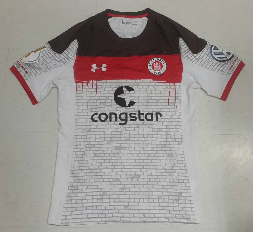 maillot équipe de fc sankt pauli exterieur 2017-2018 rétro