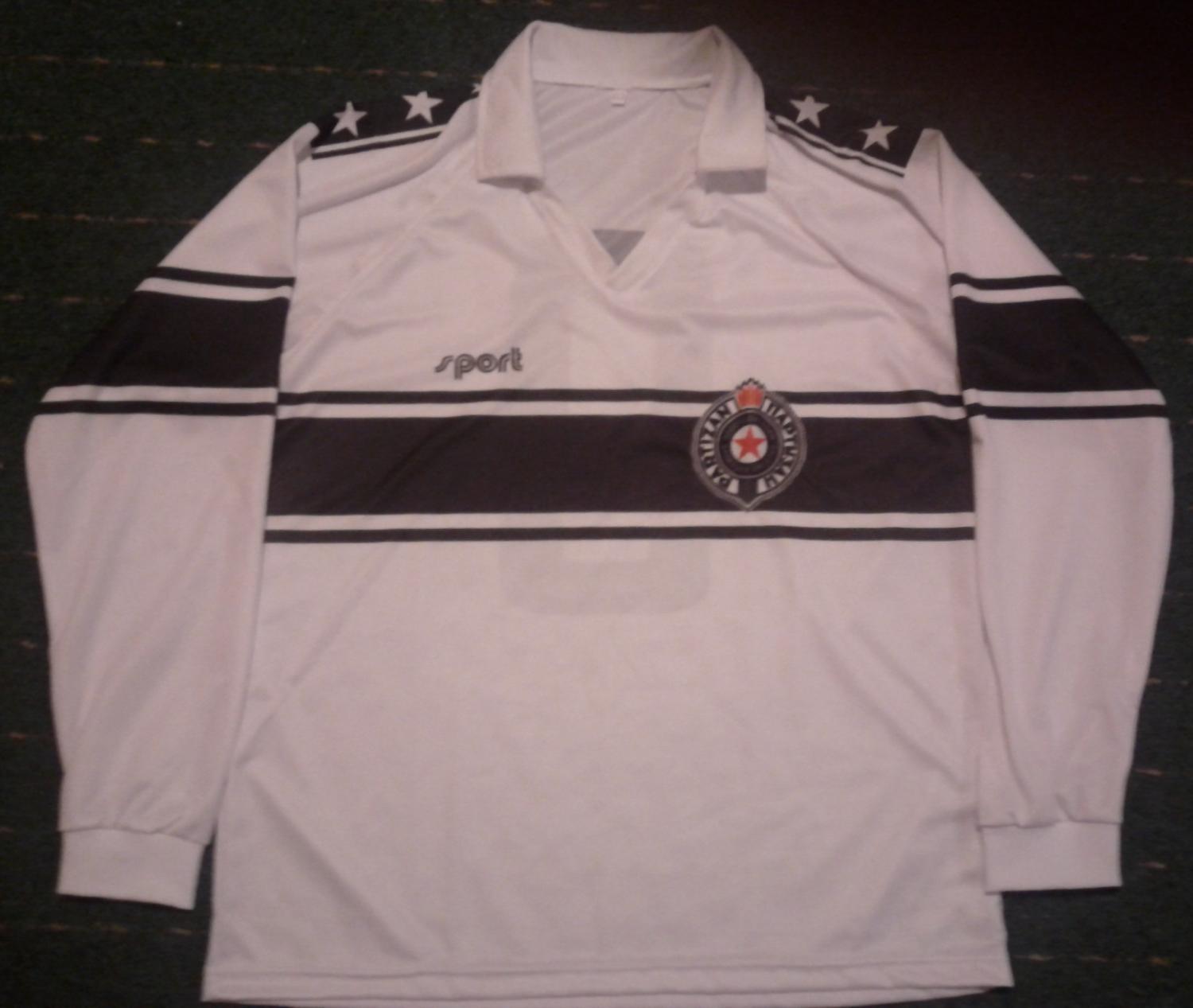 maillot équipe de fk partizan domicile 1982-1983 rétro