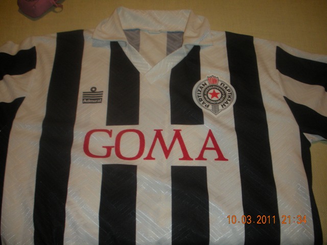 maillot équipe de fk partizan domicile 1993-1994 rétro