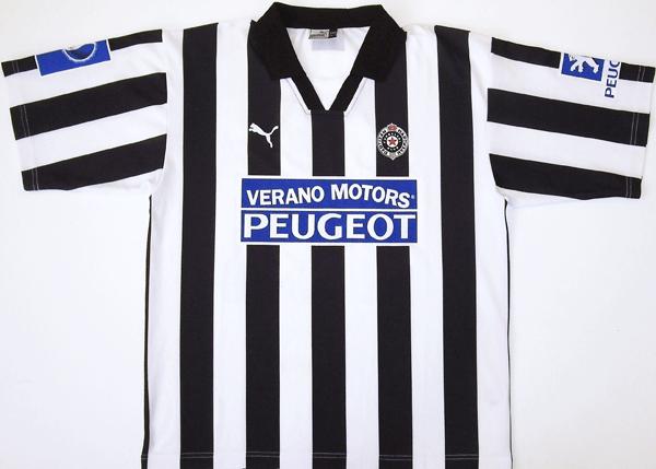 maillot équipe de fk partizan domicile 2001-2002 pas cher