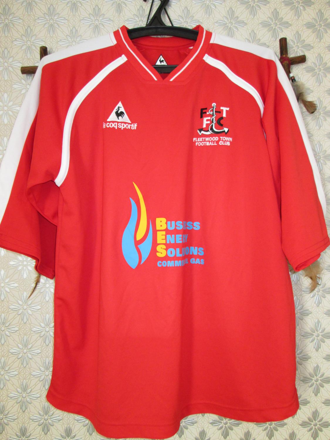 maillot équipe de fleetwood town fc domicile 2007-2008 rétro