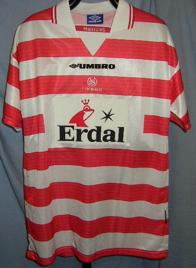 maillot équipe de fsv mayence 05 domicile 1997-1998 rétro
