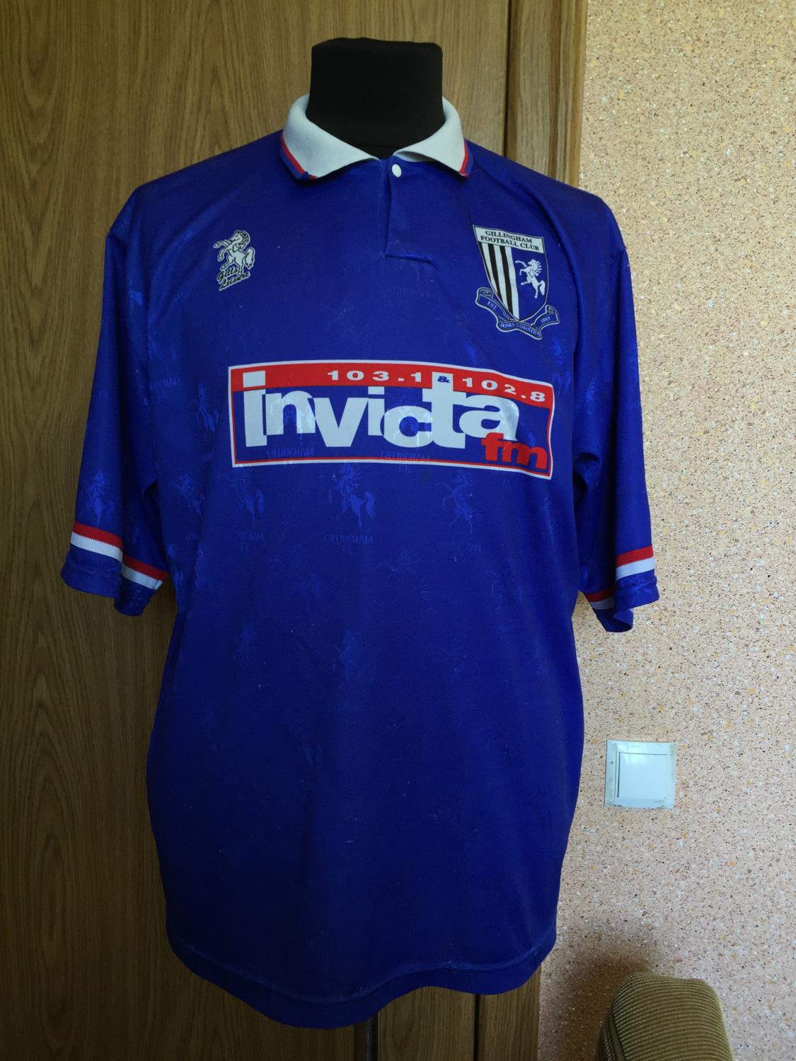 maillot équipe de gillingham domicile 1996-1997 pas cher