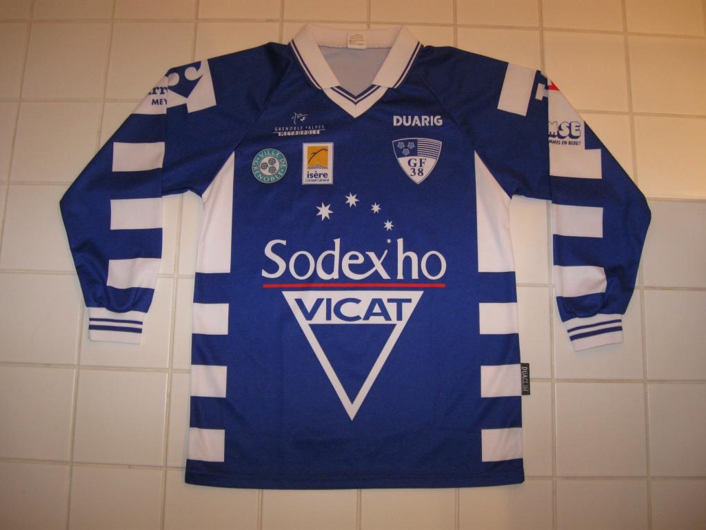 maillot équipe de grenoble foot 38 domicile 2000 pas cher