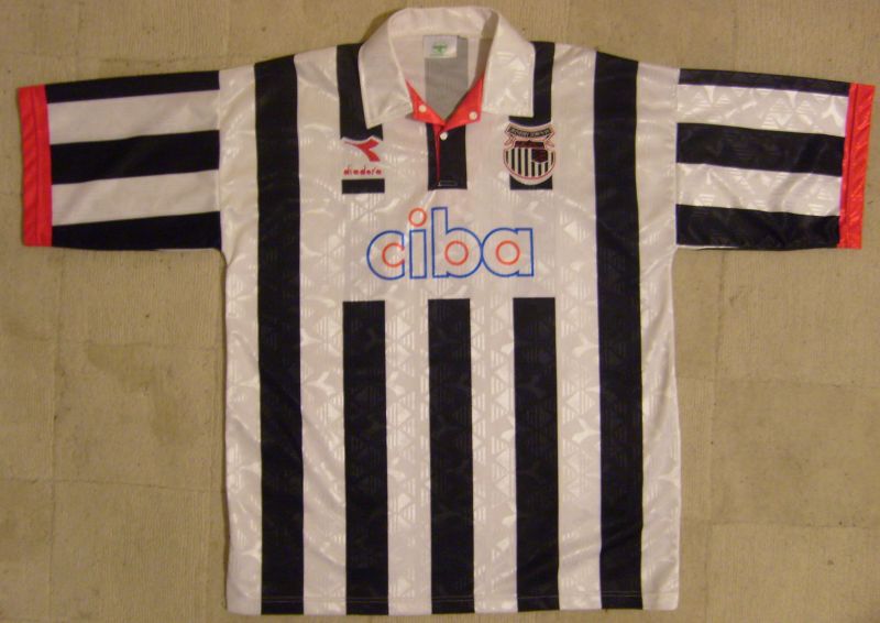 maillot équipe de grimsby town fc domicile 1994-1995 rétro