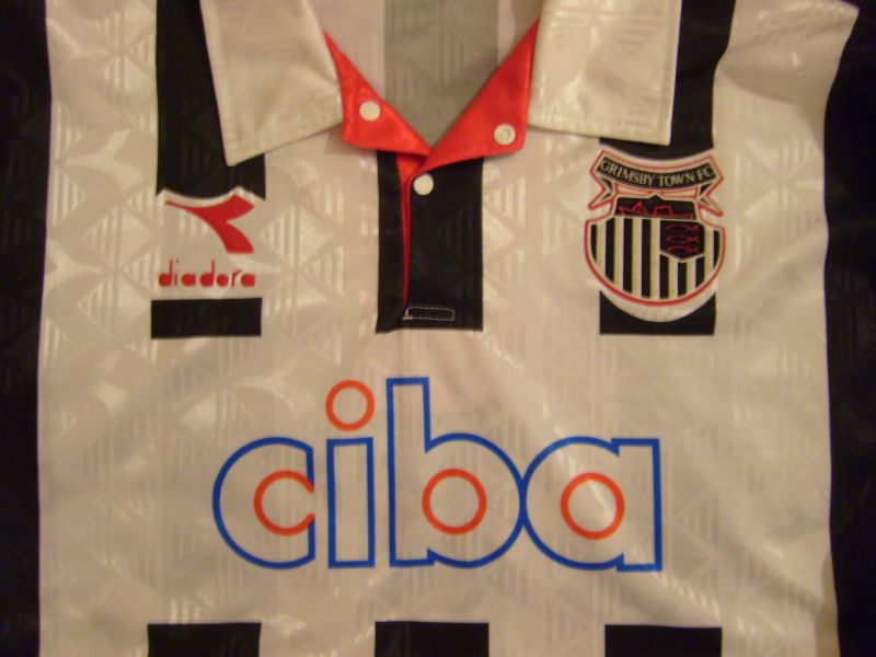 maillot équipe de grimsby town fc domicile 1994-1995 rétro