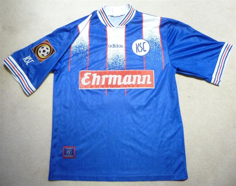 maillot équipe de karlsruher sc exterieur 1996-1997 rétro