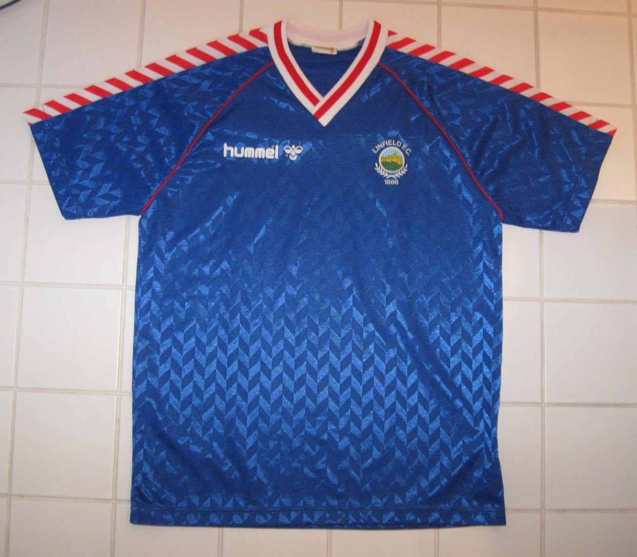 maillot équipe de linfield fc domicile 1987-1989 rétro